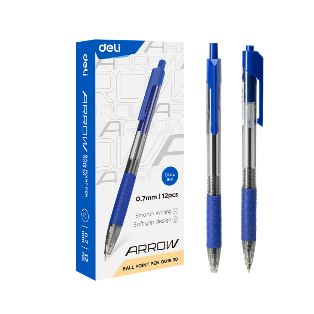Ручка шариковая "Arrow", 0.7 мм, прозрачный, синий, стерж. синий - 5