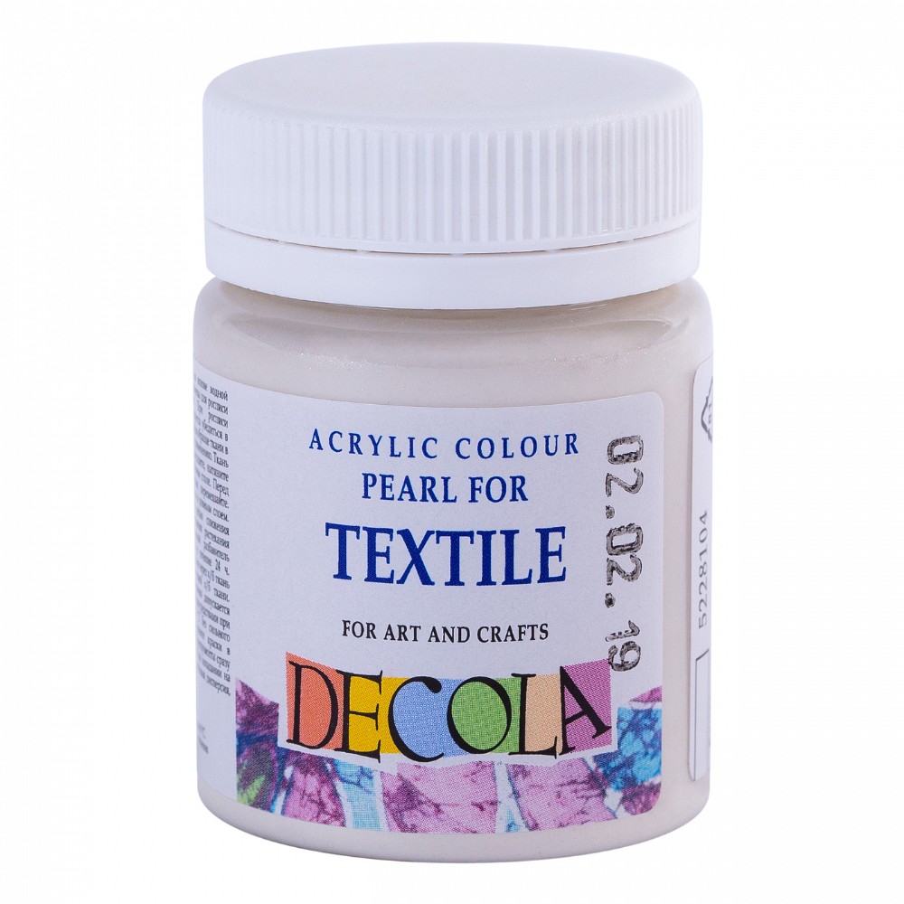 Краска акриловая по ткани перламутровая "Декола"