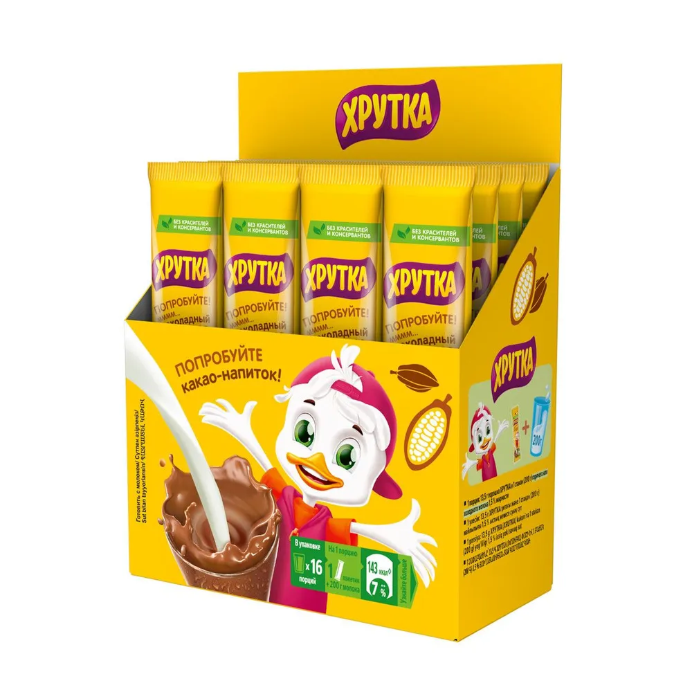 Какао-напиток "Хрутка", 13.5 гр, 16 шт