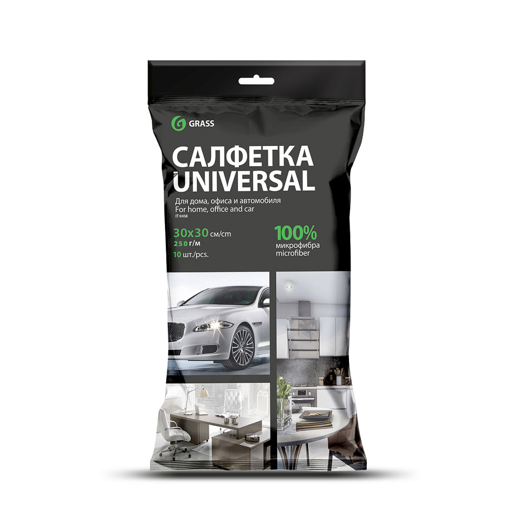 Салфетка из микроволокна Grass, 10 шт/упак