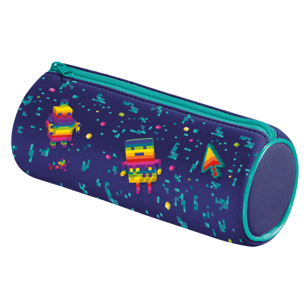 Пенал "Pixel Party",1 отделение, синий - 3