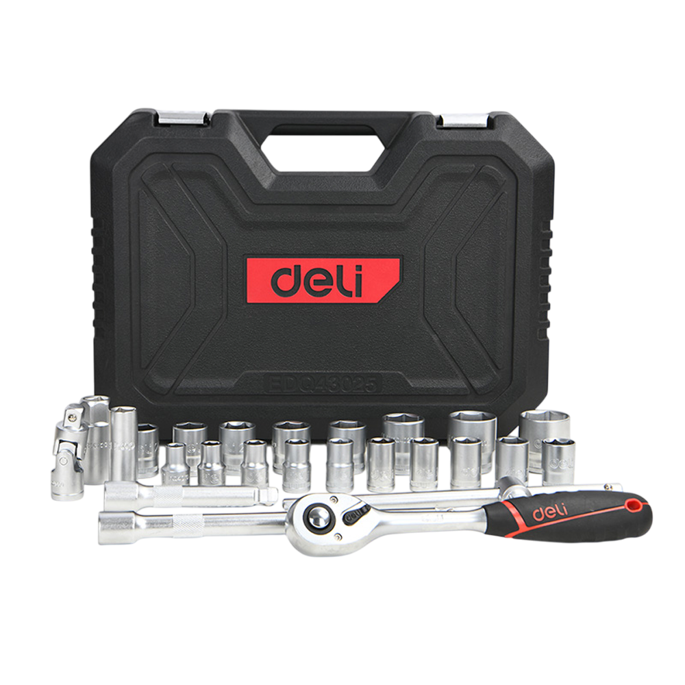 Набор инструмента 1/2" Deli RS EDQ43025, 25 шт. - 2