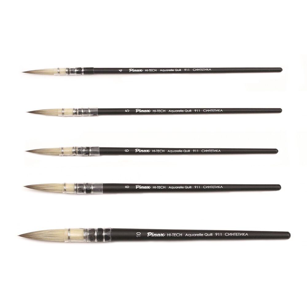 Кисть для рисования "Pinax Hi-Tech Aquarelle Quill" синтетика, круглая, французское крепление
