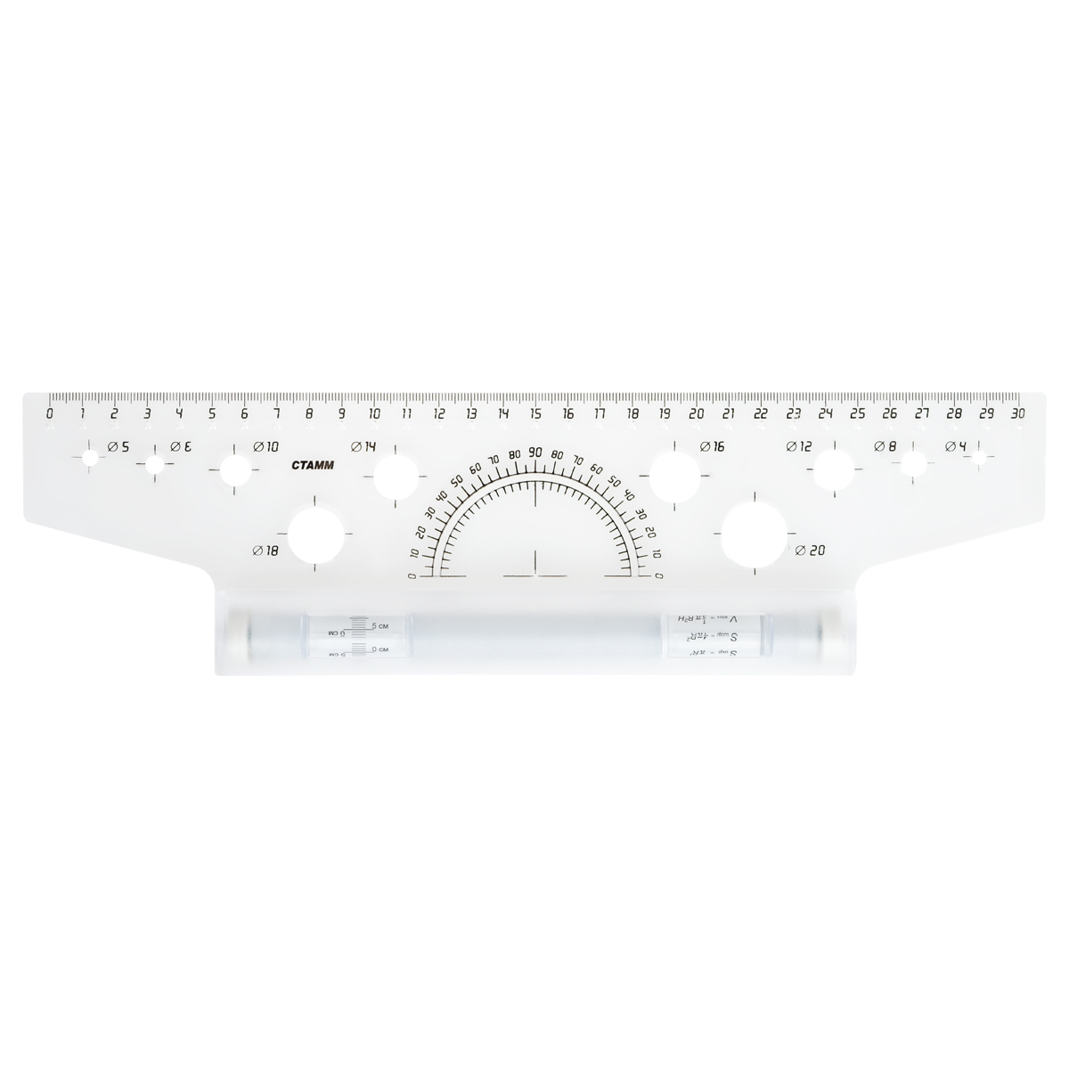 Линейка "Рейсшина", 30 см, прозрачный - 2