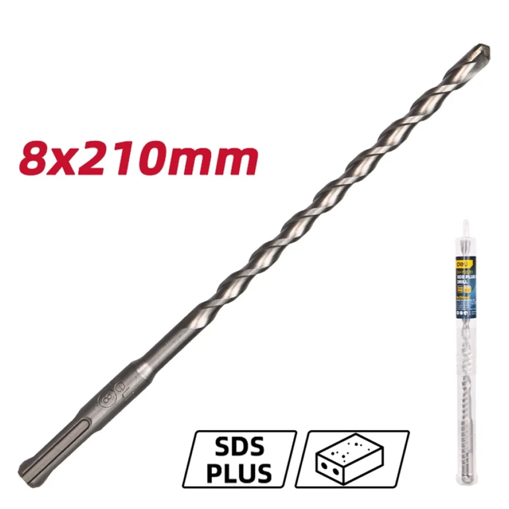 Бур по бетону Deli YS EDH-Y08210, 8 x 210 мм, SDS-PLUS - 2