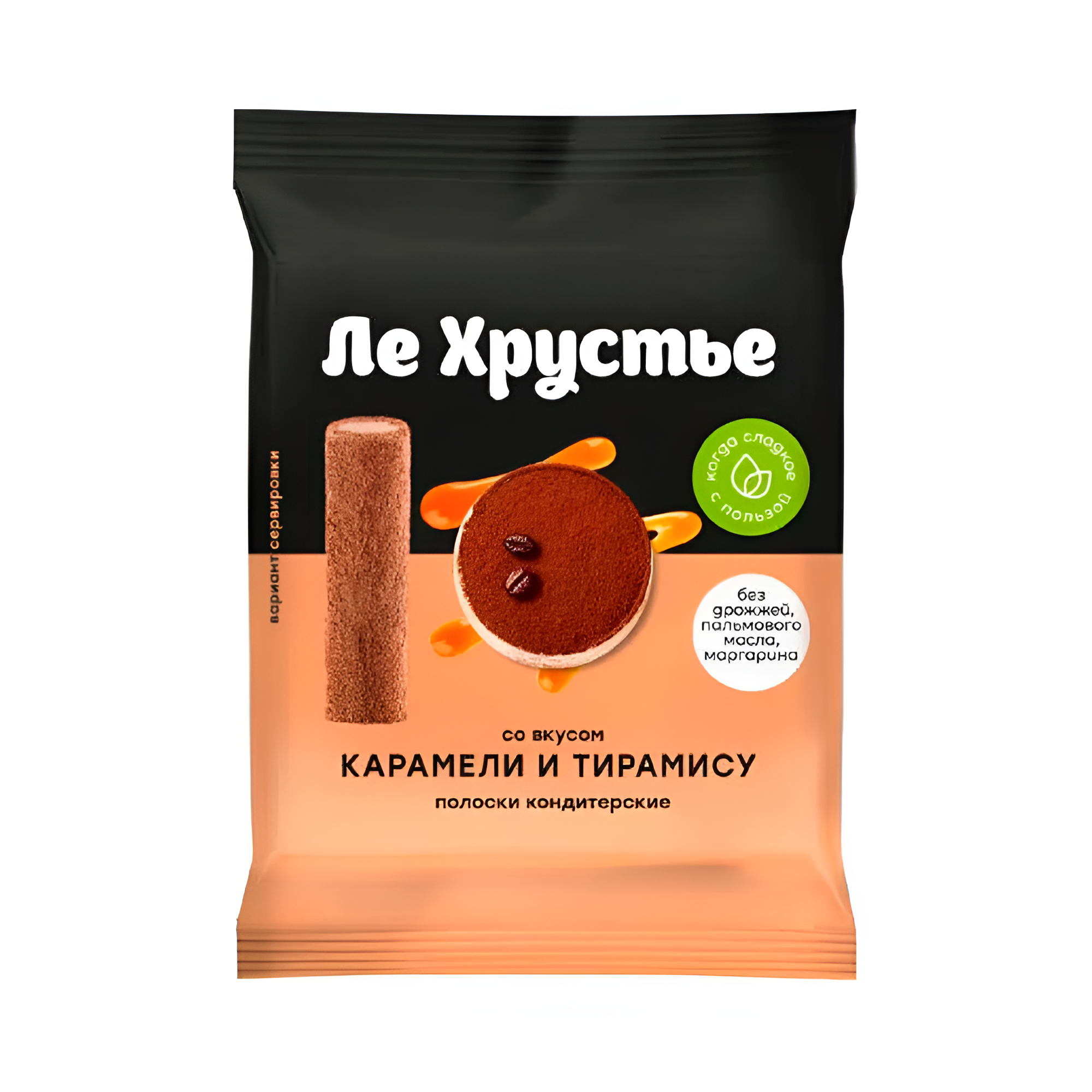 Полоски кондитерские "ЛеХрустье", 100 гр, карамель и тирамису