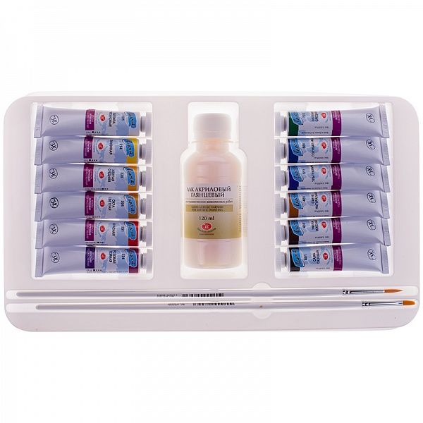 Краски акриловые "Ладога" 12 цв., 18 мл., подарочный - 2