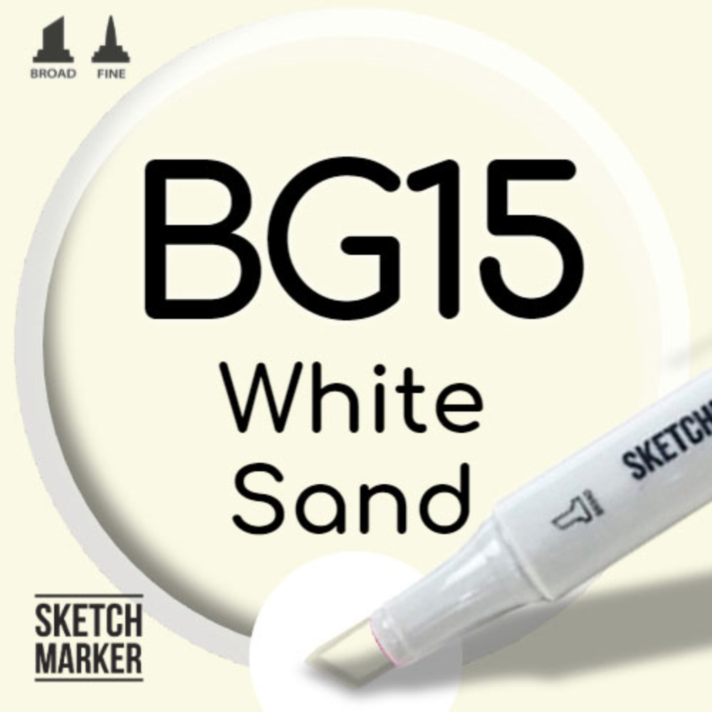 Маркер художественный "Brushmarker", двухсторонний, BG15 белый песок - 2
