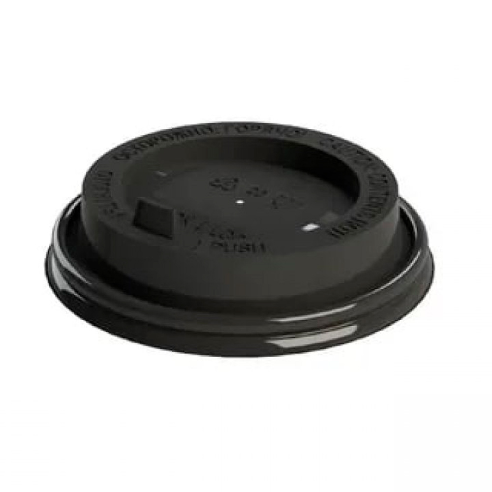 Крышка пластиковая для стаканов d=90мм с клапаном, матовая