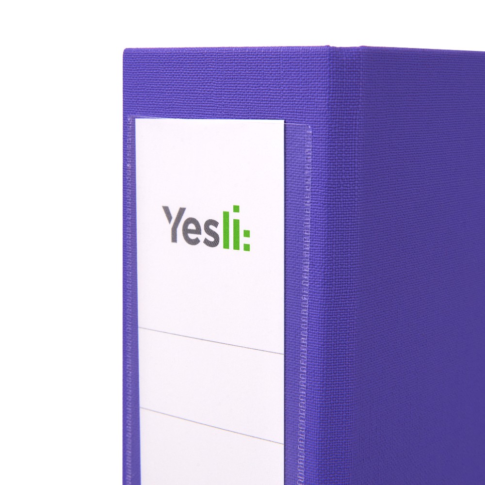 Папка-регистратор "Yesli:", А4, 75 мм, ПВХ, фиолетовый - 2