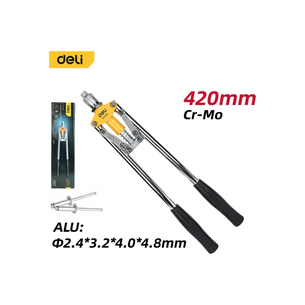 Заклепочник двуручный Deli YS EDL2320, 420 см, 2.4-4.8 мм - 8