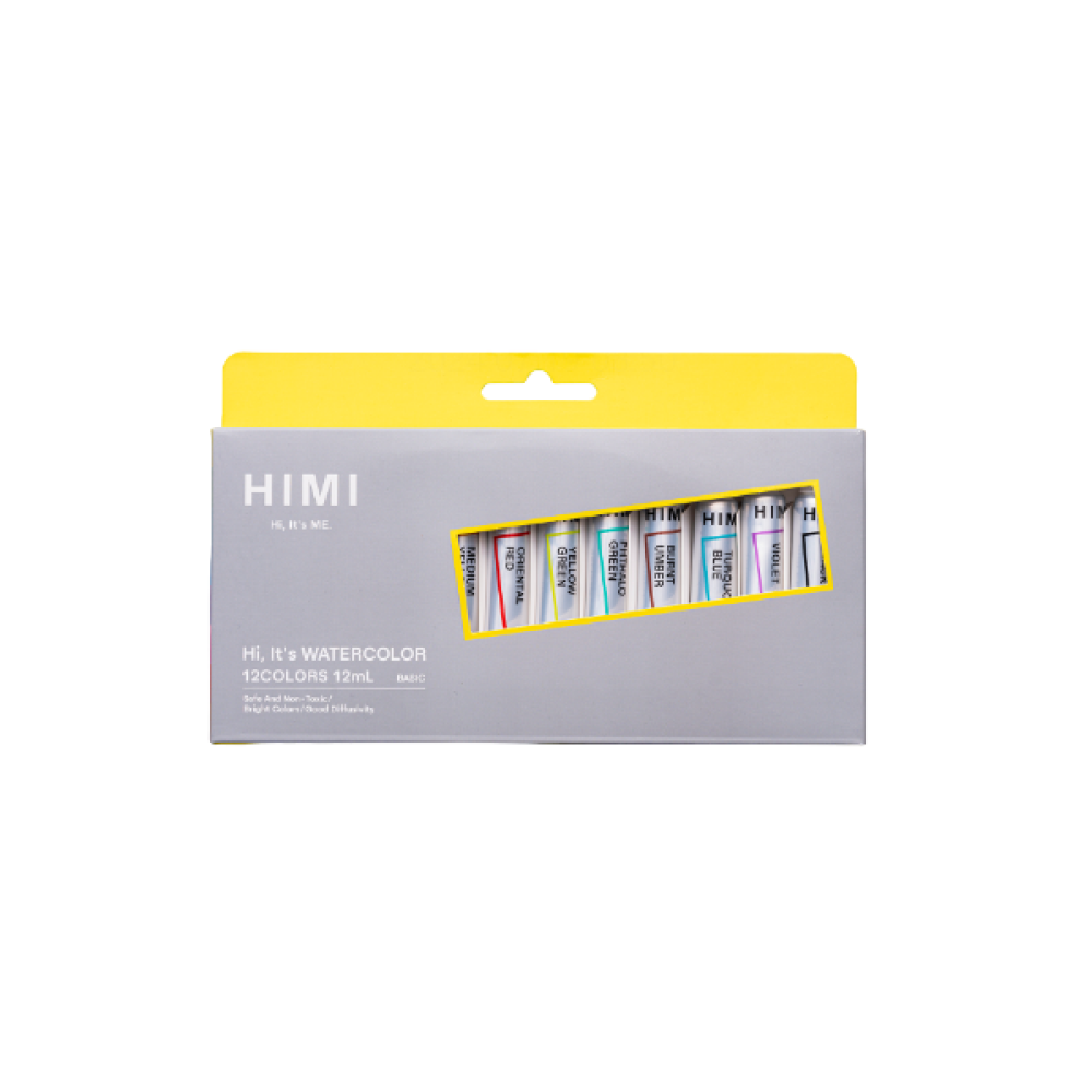 Краски акварельные "Himi Miya", 12 цветов, тубы