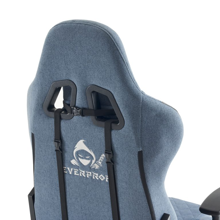 Кресло игровое EVERPROF Ghost ткань, синий, крестов. металл - 8