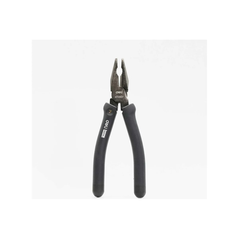 Длинногубцы Deli HS EHT2007, 180 мм, Soft Touch, черный - 3
