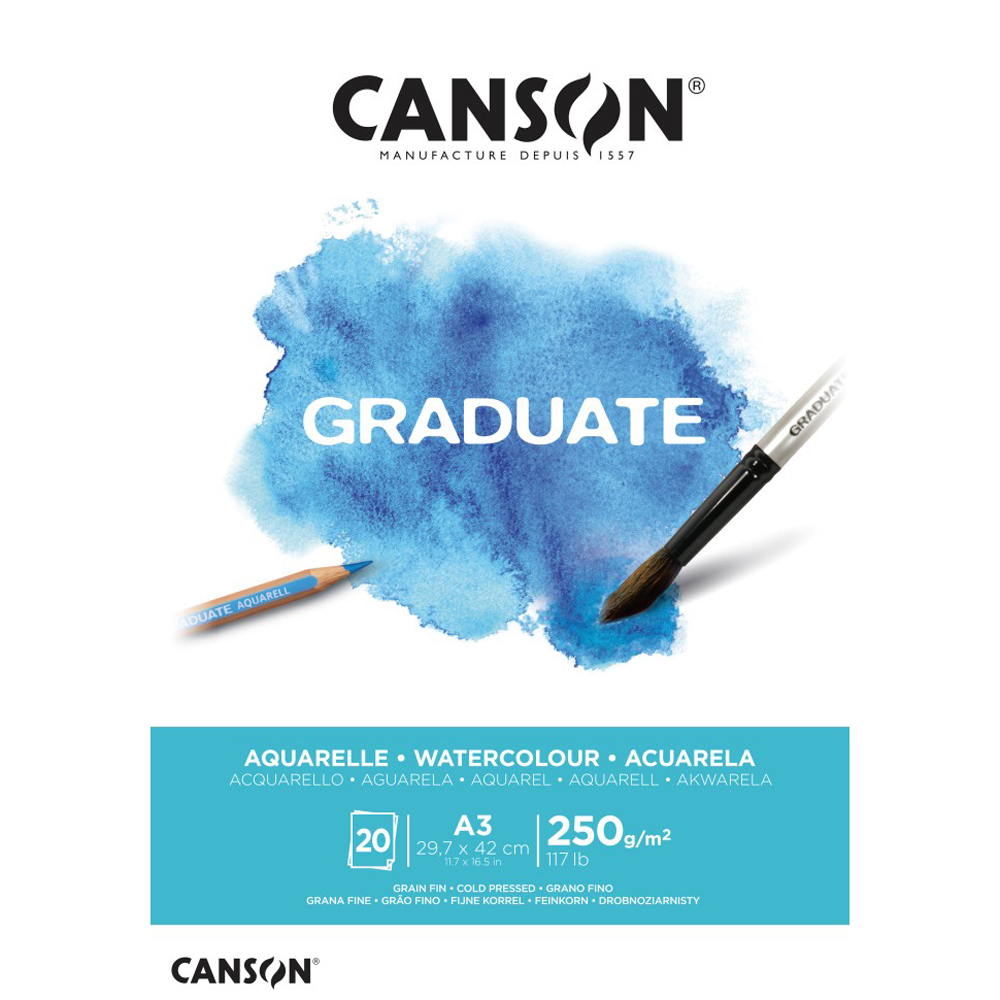 Блок-склейка бумаги для акварели "Canson Graduate"
