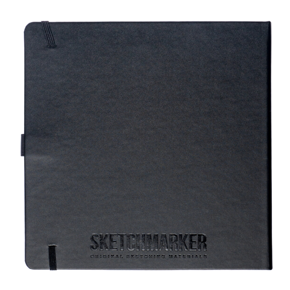 Скетчбук "Sketchmarker", 80 листов, 20x20 см, 140 г/м2, черный  - 2