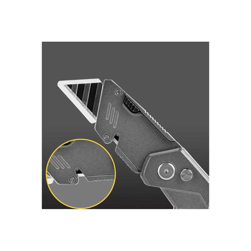 Нож строительный Deli YS EDL006Z, 19 мм, складной, трапеция - 6