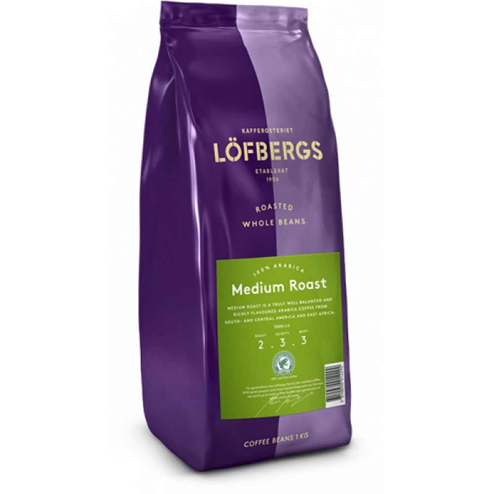 Кофе "Lofbergs" Medium Roast, зерновой, 1000 г
